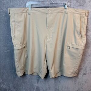 IZOD Golf Shorts Mens 52 Tan Khaki Cargo Performance Stretch 46IZSIC82X921